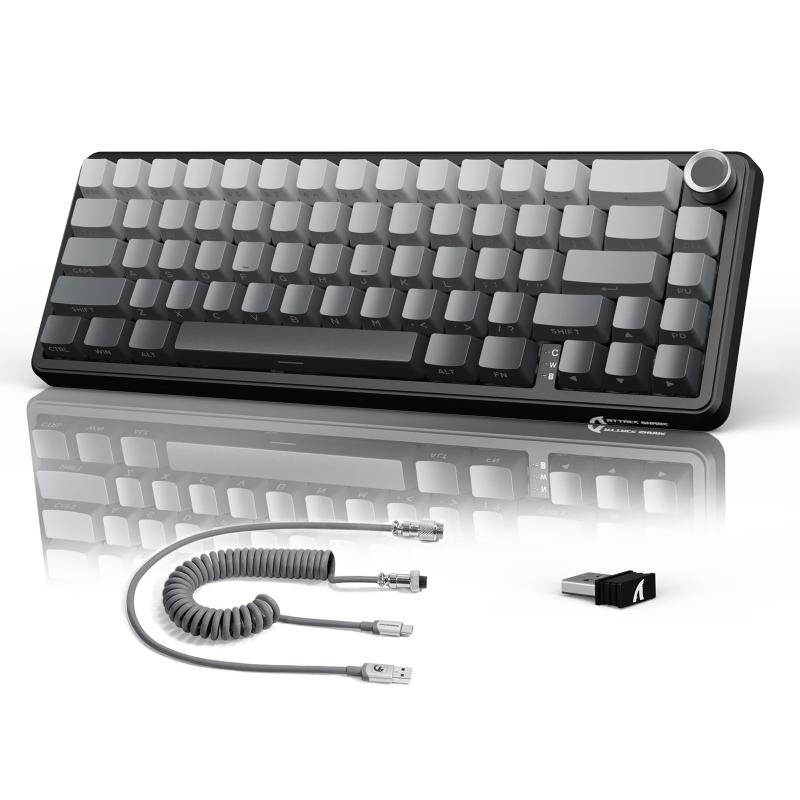 X66 ゲーミングキーボード トライーモード繋ぎ合わせる流行り物 無線電話/BT/有線