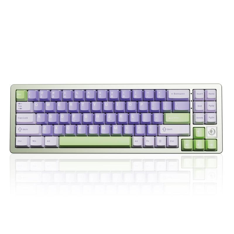 AL71 68% ゲーミングキーボード 盛りだくさん軽銀CNC 熱っぽい切りかえる相応う 無線電話 屁っ放り毛布 機械的鍵盤 NKRO 2.4GHz無線電話BT5.0/USB-C 有線 RGBうしろ側点火装置 Win/Mac用 お差し上げ物 技適公証取
