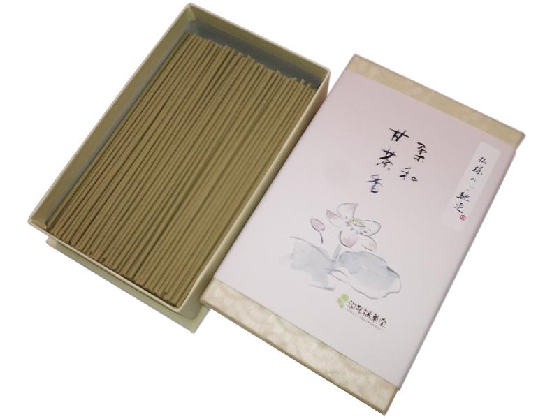 淡路梅薫堂の高級線香 白檀 柔和甘茶香 105ｇ 線香 バラ #19 徳用