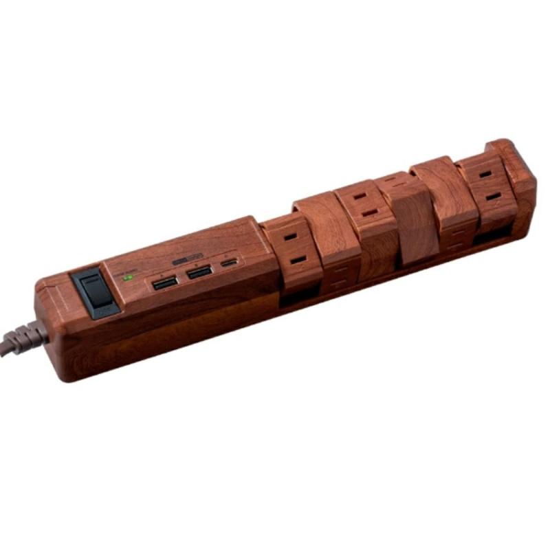 Fargo TAPKING 電源タップ USB 3.4A Type-A 2ポート クルッと回転
