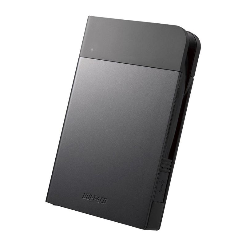 BUFFALO USB3.1(Gen1)相応う 耐衝撃携帯型HDD 固定ディスク-PZFU3-BKA続きもの
