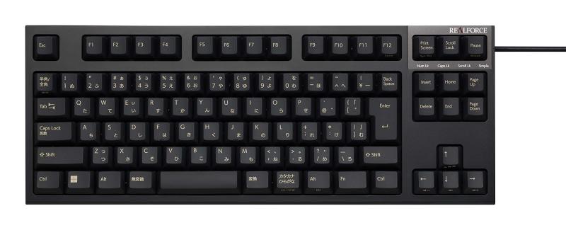 REALFORCE リアルフォース 東プレ R3S キーボード 静音 有線 USB 静電容量無接点方式 Windows レーザー印刷 かなあり 日本語配列 R3S1,2