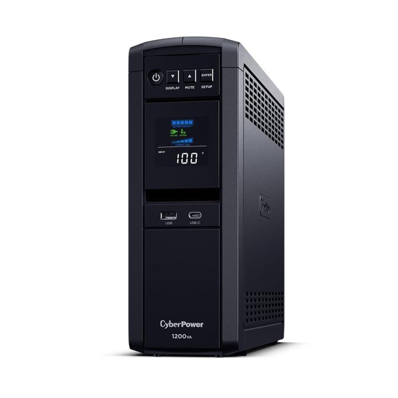 CyberPower (サイバーパワー) CP1200PFCLCDJP 無停電ワット数作りつける UPS 生産ラインインタラクティブ給電/正弦波 1200VA/780W 介護ホーム執務室向け 角度合わせる能力のある色合い液晶画面付