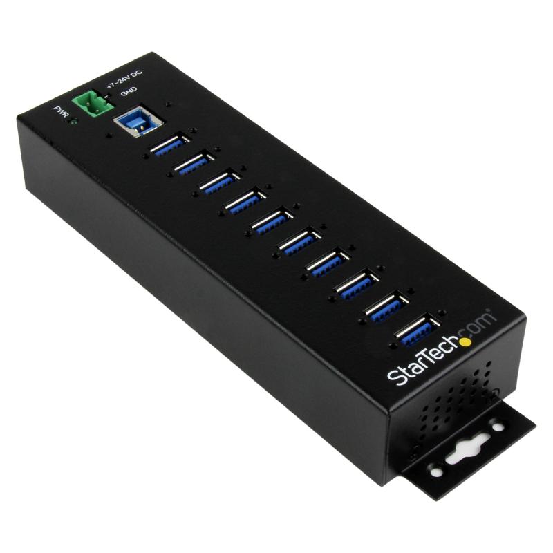 StarTech.com 10界面工業用 USB 3.0こしき ESD \u0026amp; 350Wサルゼ保護すること HB30A10AME