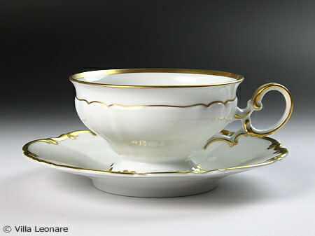 【フッチェンロイター】ブライトン　ホワイト　 ゴールド　カップ＆ソーサー