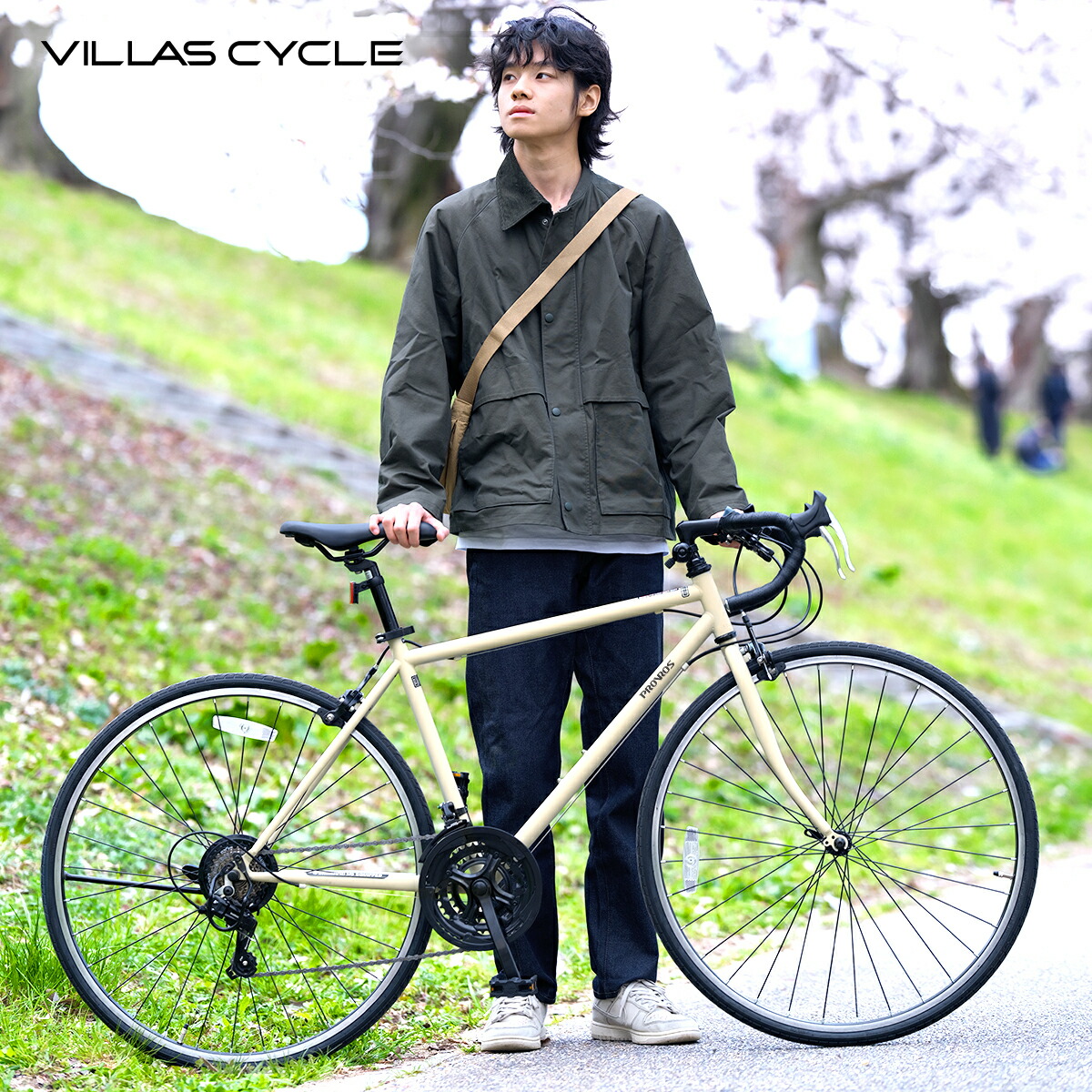 【楽天市場】VILLAS CYCLE ロードバイク 自転車 700×28C シマノ21段変速 ギア 初心者 ワイヤー錠・LEDライト付き