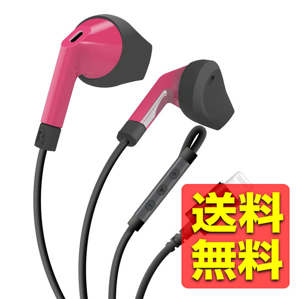 ステレオヘッドホン(マイク付) セミオープン型 Lightning 13.6mmドライバ PINKPINKPINK FAST MUSIC F11I ビビッドピンク iPhone アイフォン イヤフォン ライトニング EHP-LF11IMAP1 ELECOM エレコム