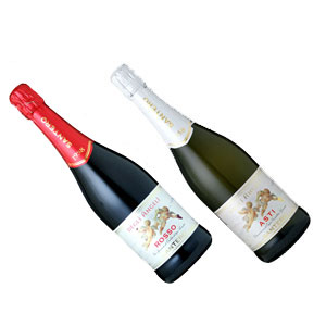 天使のスパークリングワイン赤・白2本セット 大人気スウィートワイン【スパークリングワインセット】【甘口】【楽ギフ_包装】