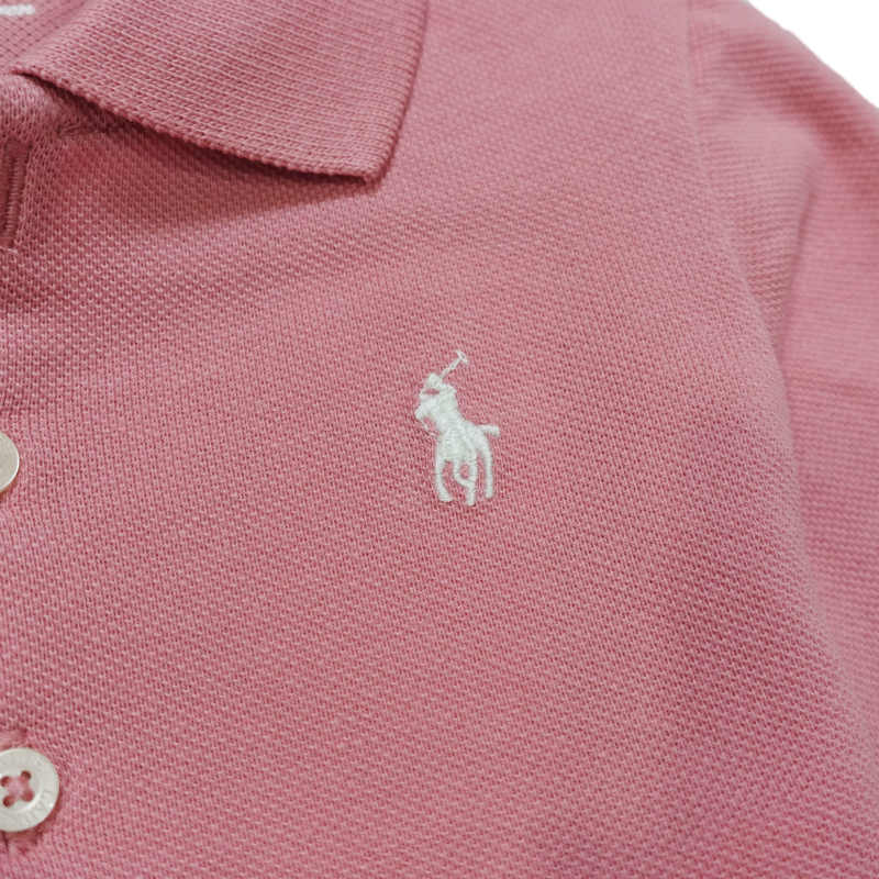 pink long sleeve polo