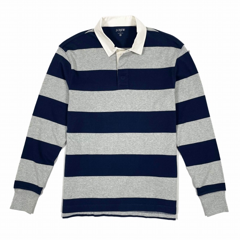 【楽天市場】ジェイクルー J.Crew メンズ Men's 長袖 ラガーシャツ Rugby Striped Shirt ネイビー グレー