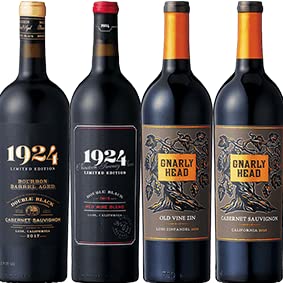 【ナーリー・ヘッドヴィンヤーズ赤4本セット】 1924ダブルブラック・1924バーボンエイジドダブルブラック・ジンファンデル・カベルネソーヴィニョン