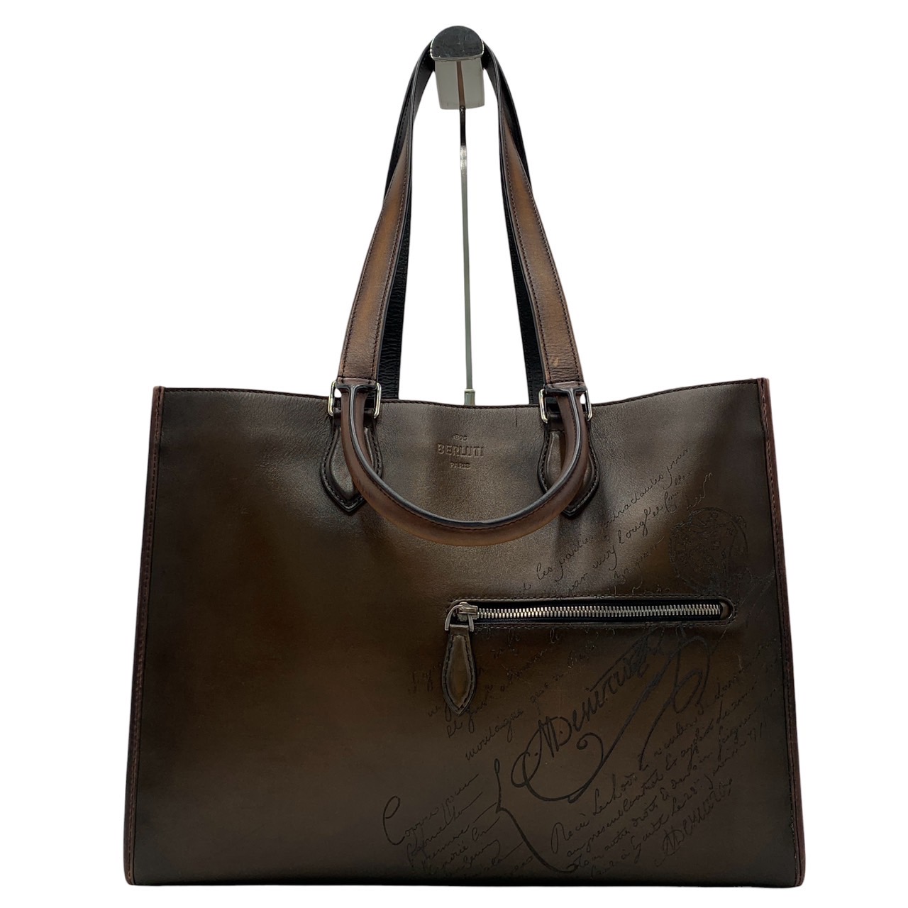 ベルルッティ　Berluti　カリグラフィ　ヴェネチア　トートバッグ　ウリスPM　レザー　ブラウン