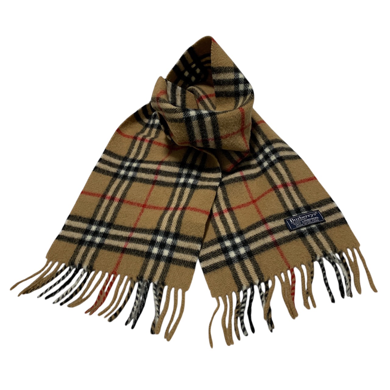 楽天市場】BURBERRY バーバリー マフラー ラムウール100% チェック柄