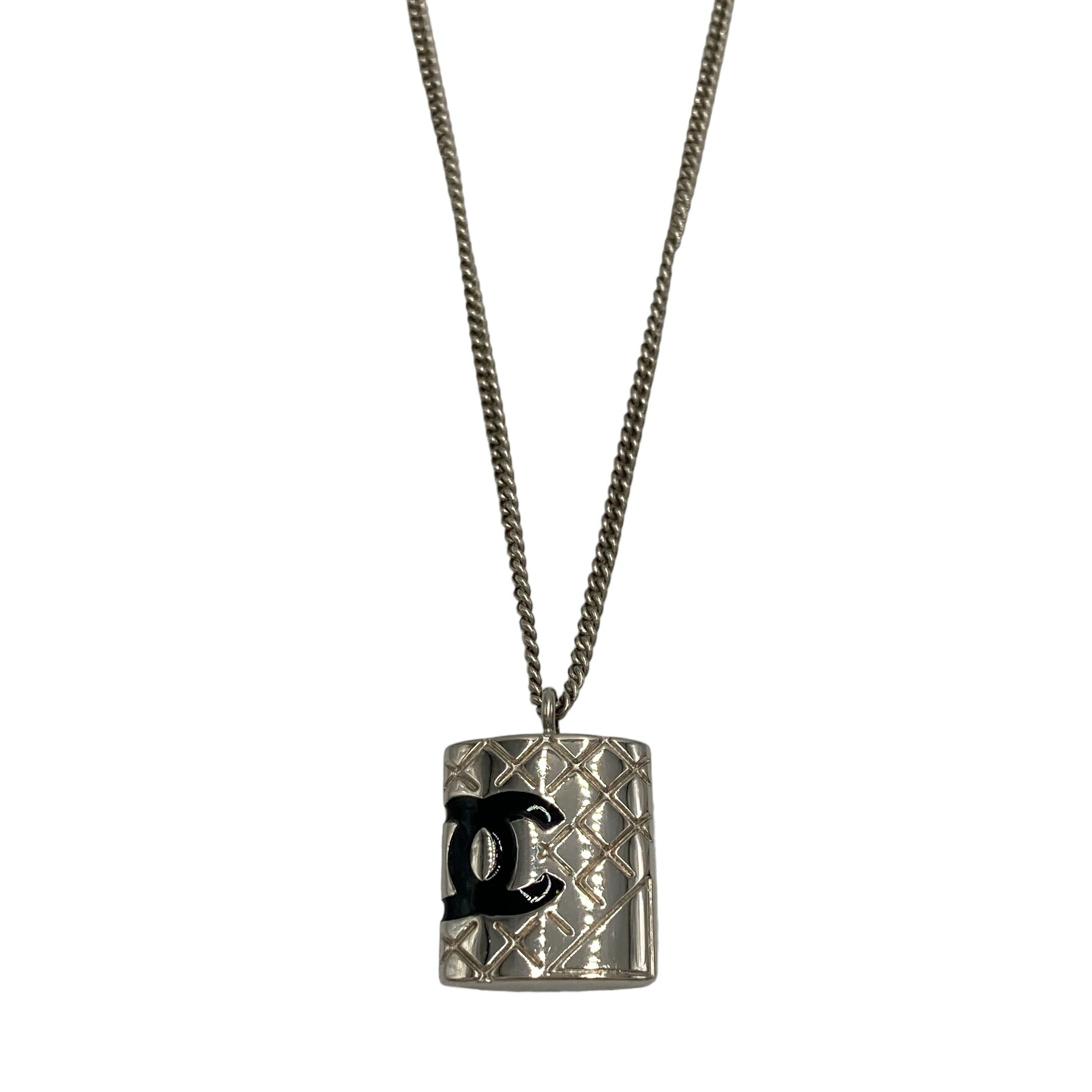 ★美品★ シャネル　カンボンプレート　ネックレス CHANEL - シャネル カンボン プレート ネックレス プラスチック