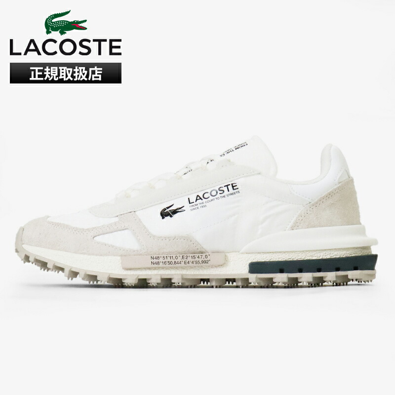 《2人に1人最大P100%バック》ラコステ LACOSTE スニーカー メンズ エリート アクティブ ELITE ACTIVE 223 1 SMA ラバースパイク 靴 シューズ 2026年春夏新作 2026SS ホワイト ダークグリーン 46SMA0008 1R5 WHT/DK GRN | ブランド [正規取扱店]｜VIOLAL BAG＆LUGGAGE