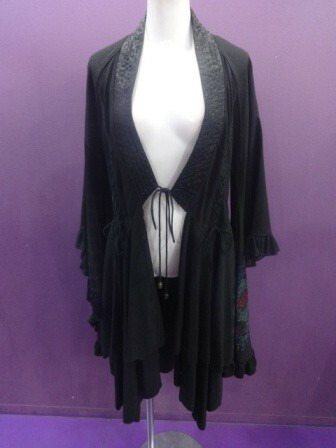 楽天市場】OZZ ONESTE / フード付きベロア着物袖ロングカーディガン