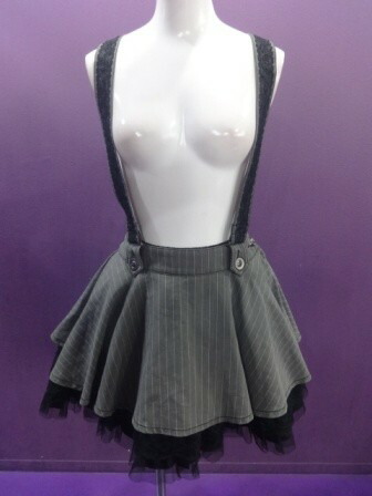 EXCENTRIQUEコルセットスカート EXCENTRIQUE エクサントリーク ストライプ柄コルセットスカート