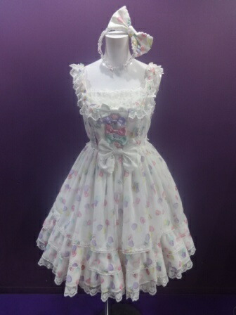 【中古】Ａｎｇｅｌｉｃ　Ｐｒｅｔｔｙ/Ｓｕｇａｒ　Ｈｅａｒｔｓラウンド切替ジャンパースカート＋Ｓｕｇａｒ　Ｈｅａｒｔｓ　Ｃｕｔｅリボンカチューシャの２点セット/アンジェリックプリティ/２６０１２９１３４６