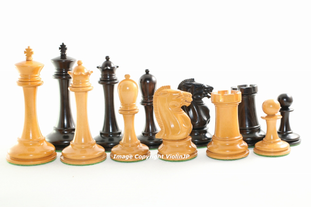 木製　木彫　フランス製　チェス　駒　ビンテージ　柘植材