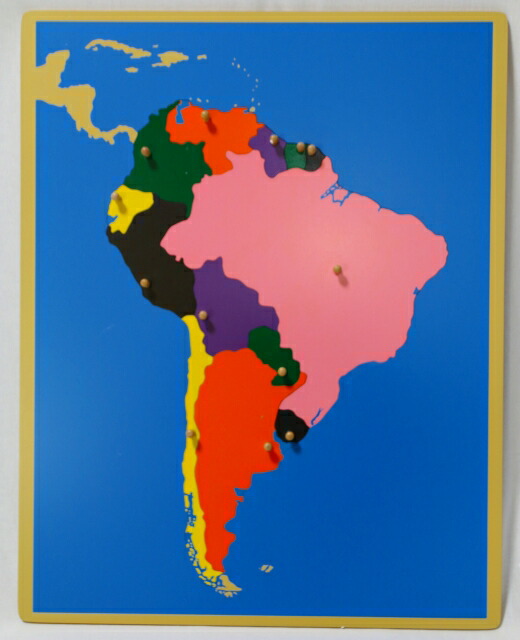 楽天市場 モンテッソーリ 南アメリカ地図パズル Montessori Puzzle Map Of South America 知育玩具 バイオリンjp