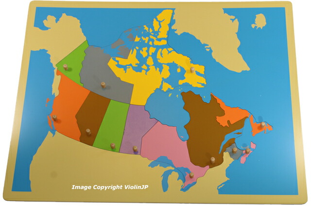 モンテッソーリ カナダ軍用地図 考えもの Montessori Puzzle Map of Canada 知育手あそび