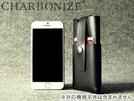 Charbonize レザー ウォレットタイプケース for iPhone 6s / iPhone 6(ブラック)フェルト 本革 スマホケース フェルト＆レザー フェルトポーチ フェルトケース おしゃれなフェルトケース｜保護フィルムの老舗 ビザビ