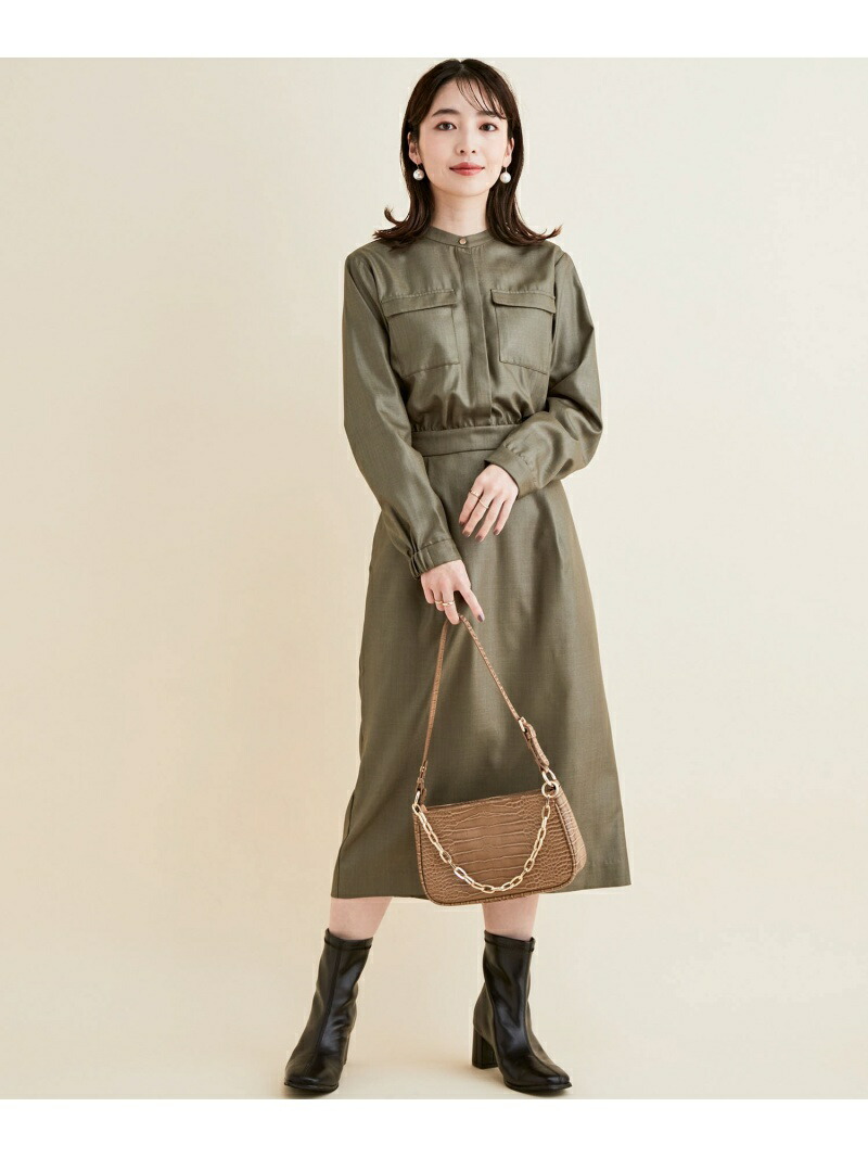 シンプルにもキレイめにも着られるワンピース Vis ビス ワンピース ワンピースその他 カーキ ブラック イエロー 先行予約 送料無料 Rakuten Fashion Fitzfishponds Com