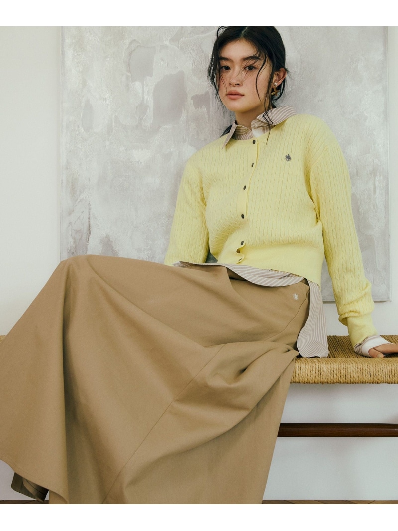【POLO BCS】VIS別注タックフレアスカート VIS ビス スカート その他のスカート ベージュ ネイビー【送料無料】[ Fashion]