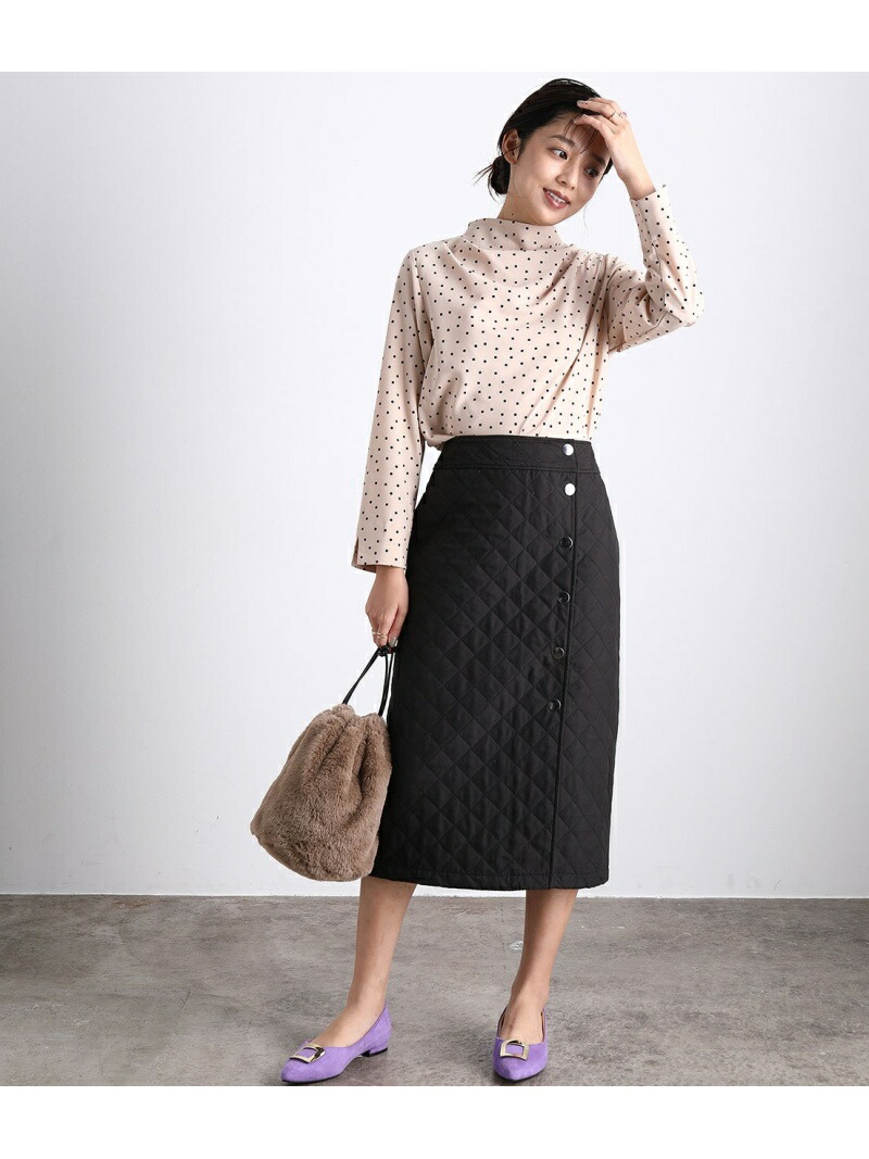 キルト前釦スカート Vis ビス スカート スカートその他 キルト前釦スカート Vis ビス スカート スカートその他