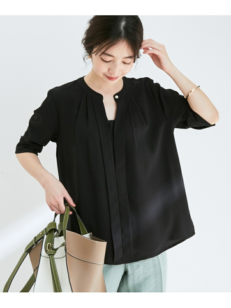 楽天市場】【SALE／13%OFF】【EASY CARE】【2WAY】フロントタック5分袖 