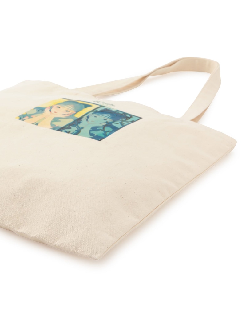 ミチ藍にいなイラストプリントキャンバスエコバッグ Vis A Vis