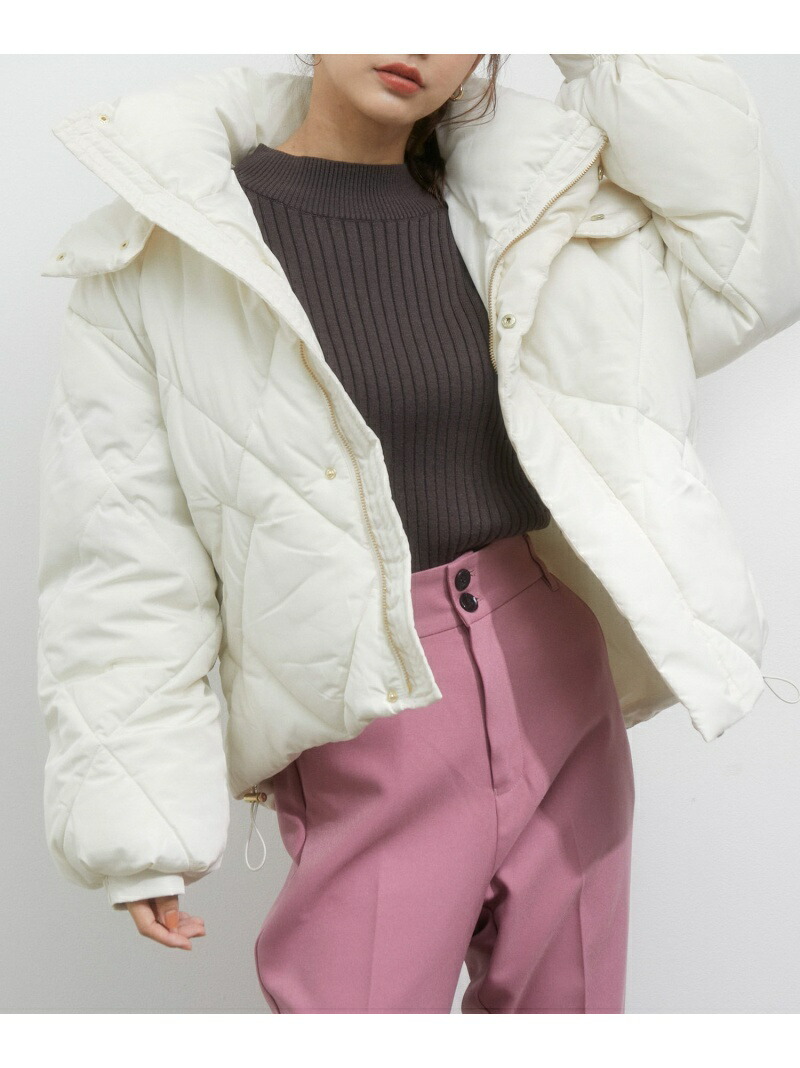 軽くて暖かいファイバーダウンダイヤキルトショートブルゾン Vis A Vis コート ビス ジャケット