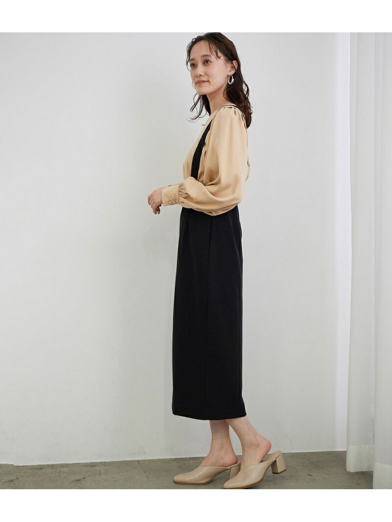 サスペンダー付きタイトスカート Vis ビス スカートその他 スカート