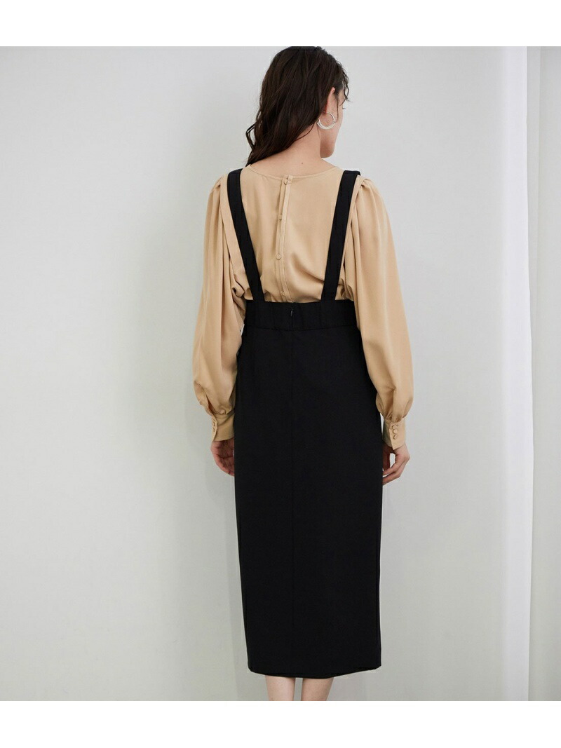 サスペンダー付きタイトスカート Vis ビス スカートその他 スカート