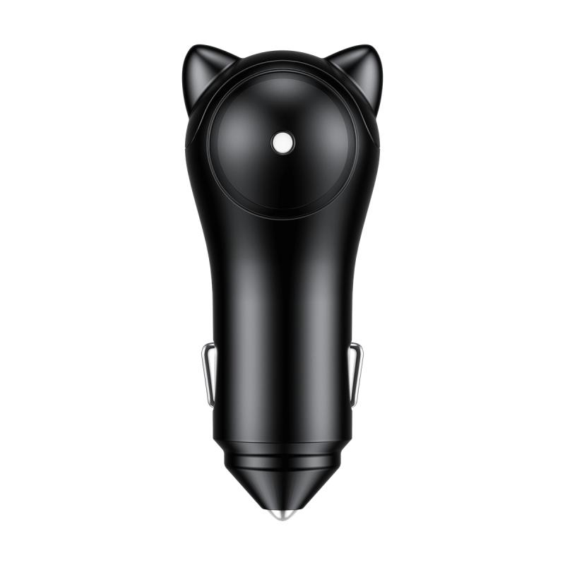 楽天市場 国内正式販売店 送料無料 1年保証 Baseus ベースアス カーチャージャー 車載充電器 シガーソケット Usb 電源 2口 2ポート カーシガーチャージャー ネコ型 かわいい Iphone Android ビジョンダイレクト 楽天市場店