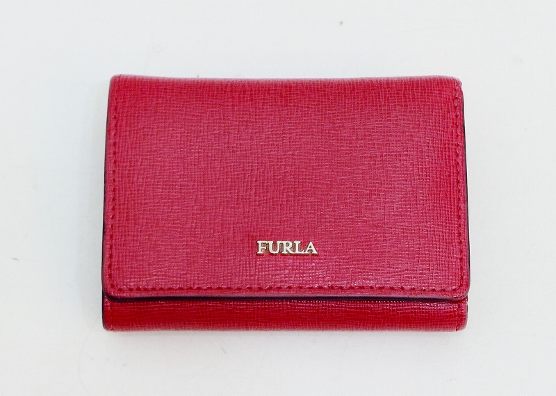 フルラ　未使用　コンパクト財布　三つ折り　レザー　赤系　ピンク 楽天市場】FURLA(フルラ) 三つ折り財布 赤 レッド レザー