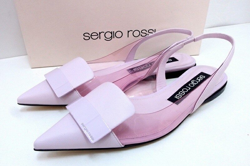 関税送料込*25SS SERGIO ROSSI SR1 バイカラースリングバック スリングバック ホワイト ミッドヒール: 75mm, sr1 - Slingbacks