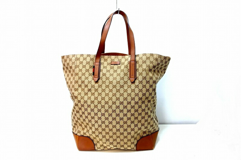 楽天市場】【中古】 GUCCI （グッチ） GGｷｬﾝﾊﾞｽ ﾄｰﾄﾊﾞｯｸﾞ バッグ