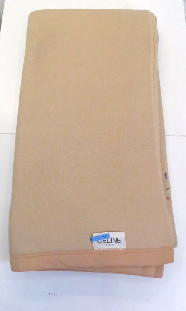 楽天市場】CELINE セリーヌ 純毛 毛布 美品 140×200 ブラウン サルキー