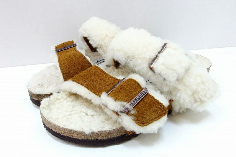 【中古】BIRKENSTOCK ビルケンシュトック  Arizona Shearling アリゾナ シアリング ボア サンダル 37  ・24.0ｃｍ kz5020227344