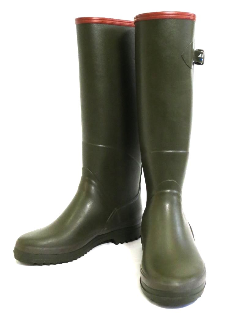 【中古】AIGLE エーグル シャンタベル2 ラバーブーツ ・35 ZZF8883 カーキグリーン sy5022227705