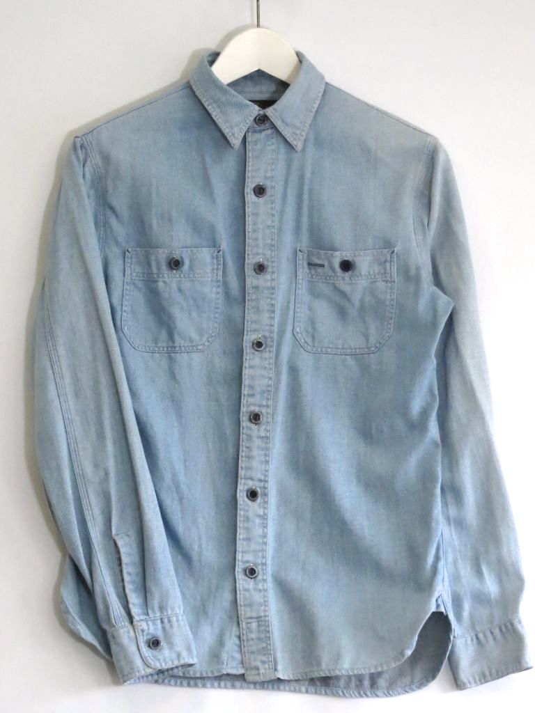 【中古】RRL ダブルアールエル ダンガリーシャツ　シャンブレーシャツ　デニムシャツ 長袖 メンズ ・XS ブルー kz5202229531｜BRAND VISION ブランドビジョン 9,301円