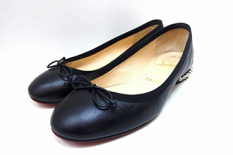 【中古】Christian Louboutin クリスチャンルブタン  スパイクスタッズ バレーシューズ 21ｃｍ好いかげんに  34 1190305 kz5204230152
