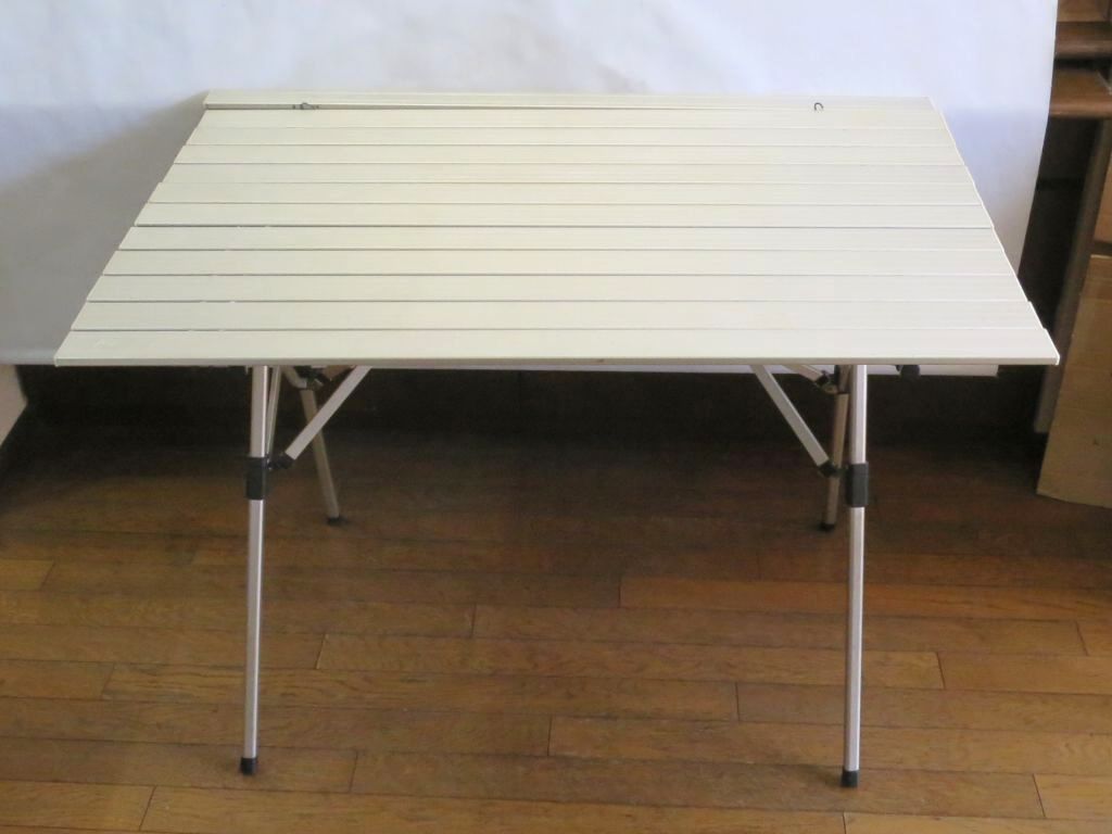 【中古】Coleman コールマン アルミロール ウィングテーブル 折り畳み式アルミテーブル 170-5670 シルバー ok5204230271【個別送料】※直接引取OK