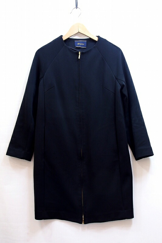 【中古】Loungedress ラウンジドレス ジップアップ ロングジャケット ブラック kz5204230464