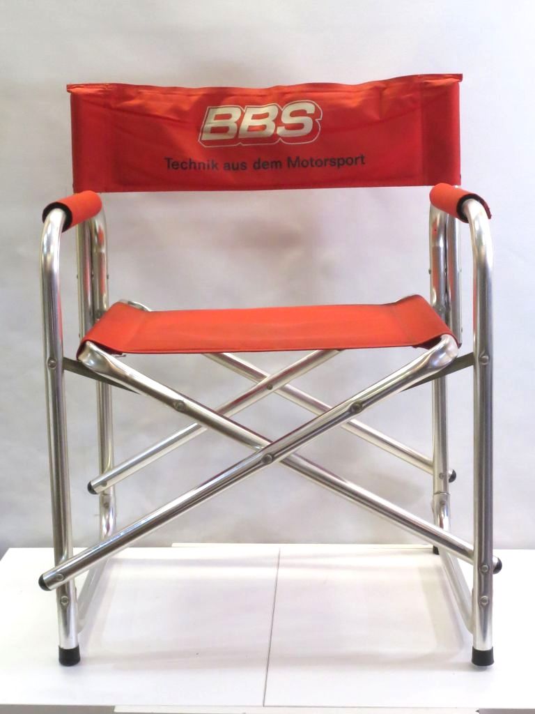 【中古】＜非売品＞＜レアデザイン＞  BBS ディレクターズ 女性議長 折りたたみ腰かけ 赤いこと ok5206230830【個別貨物輸送】※身をもって引取聞き入れる