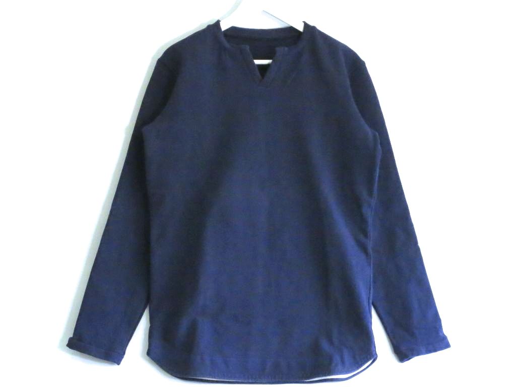 【中古】高品質/超ヘビー1.1kg 長袖スウェット オーダーメイド 厚生地 ヘンリーネック メンズ ・XL ネイビー kz5208231660｜BRAND VISION ブランドビジョン