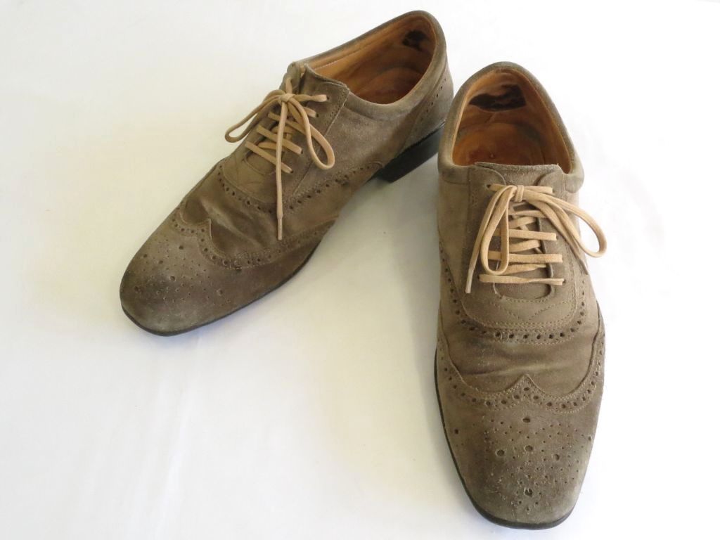 【中古】J.M. WESTON ジェーエムウエストン ウィングチップ スエード レースアップシューズ メンズ ・6 1/2 55-547-607-01 ベージュ ok5210231901|BRAND VISION ブランドビジョン