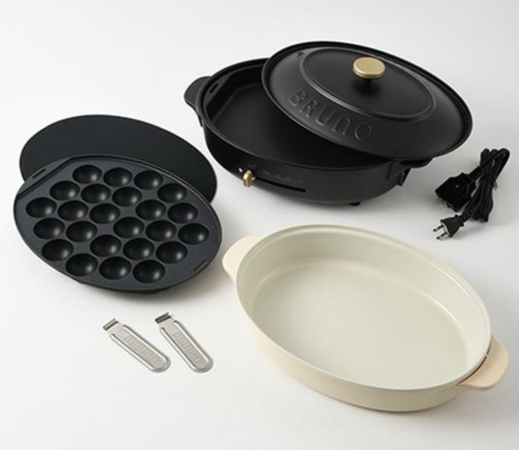 【中古】＜多役立つこと＞Oval Hot Plate BRUNO 青碧ノ  オーバルホットプレート たこ焼き器 BOE053 黒いこと sy5208231496