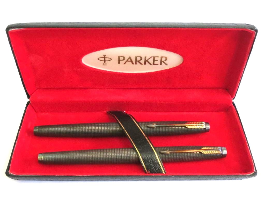 【中古】2本仕掛ける/STERLING VERMEIL PARKER パーカー  シズレ 筆 書き込み先14K POINT USA 赤銅色|ゴールド kz5210232273